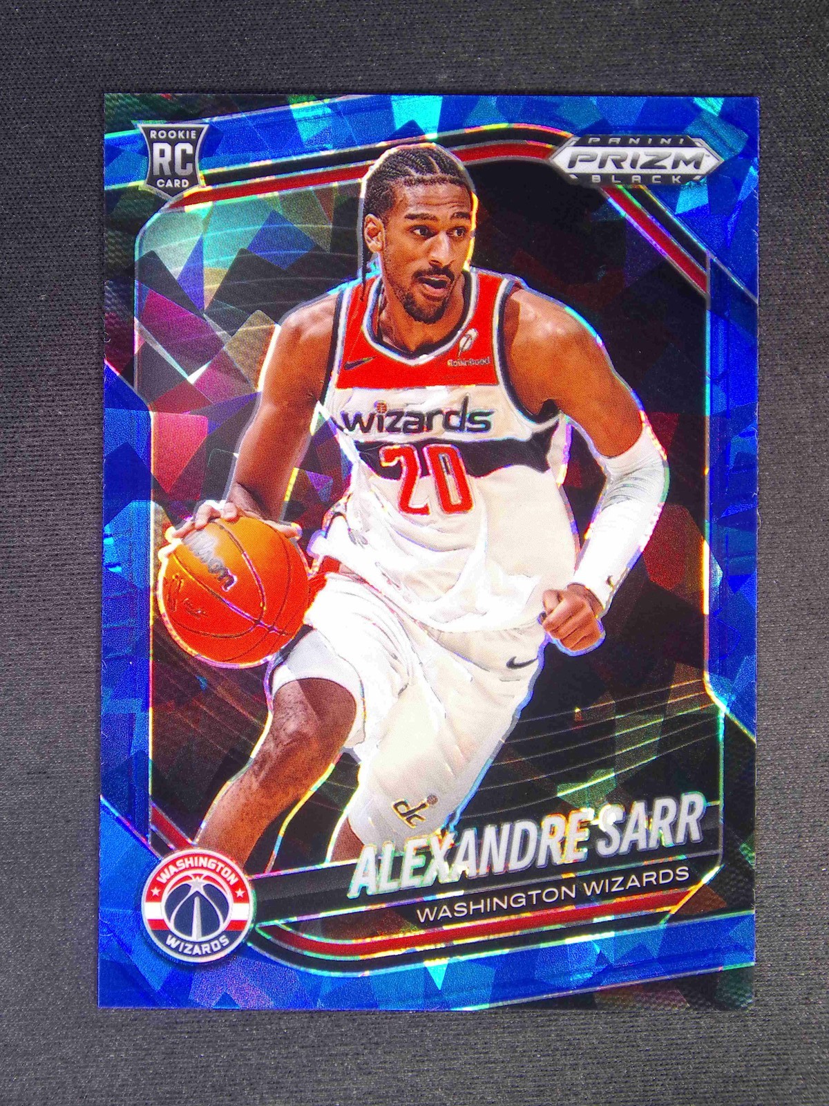 2024-25 Panini Prizm Black Alexandre Sarr #46 RC Rookie Blue Ice /125