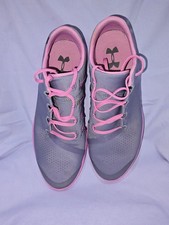 Under Armour Street Precision Low Sneakers Lace Up Gray Pink Women  s 7