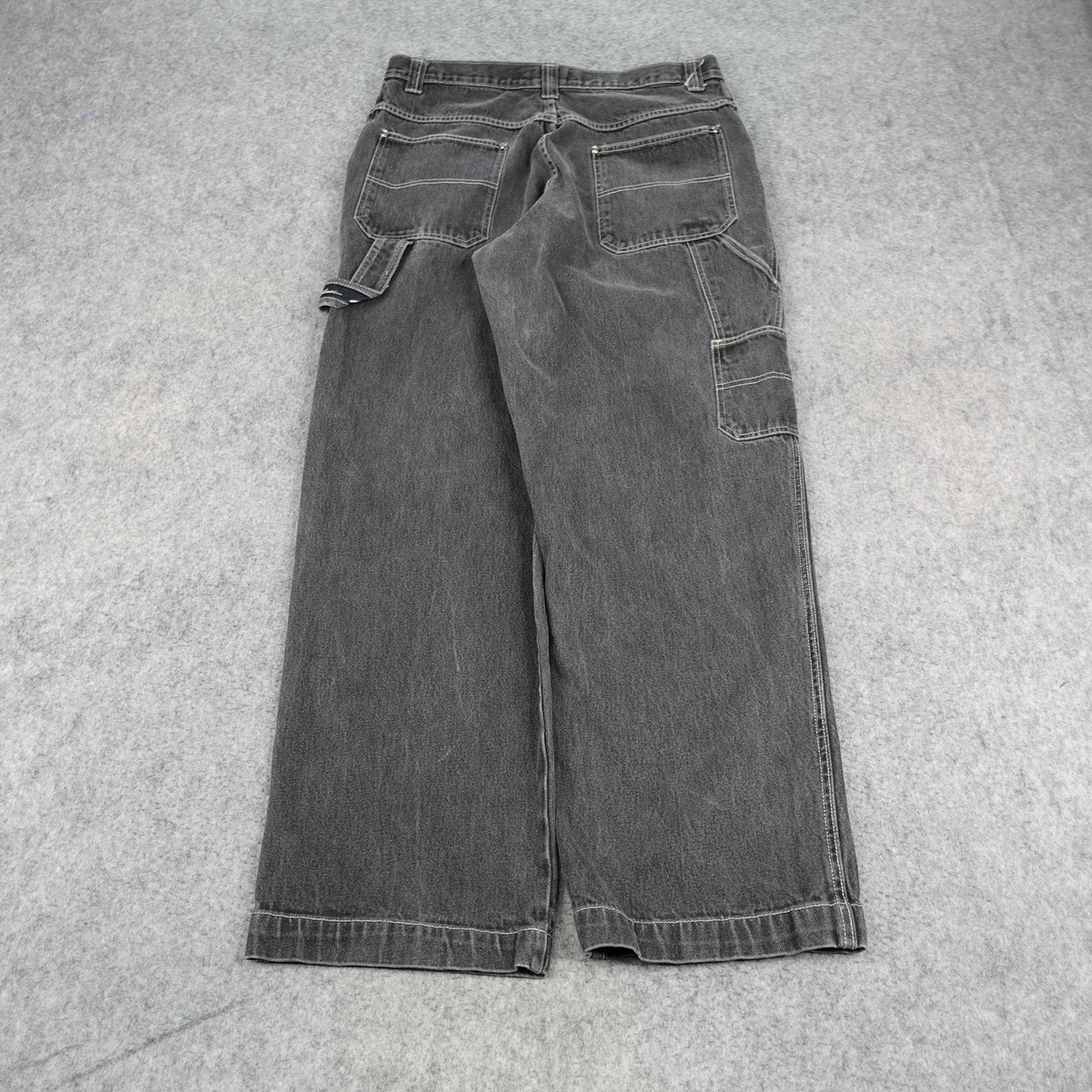 Vintage Karl Kani Jeans Mens 36x34 Black Gray Carpenter Baggy