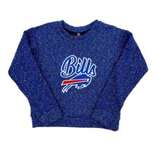 Buffalo Bills NFL Team Apparel Blue Knit Sweater Crewneck Sweatshirt Women  s XL