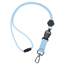 Breakaway Lanyard for ID Badges, Hexagonal Cord Key Lanyard, Light Blue