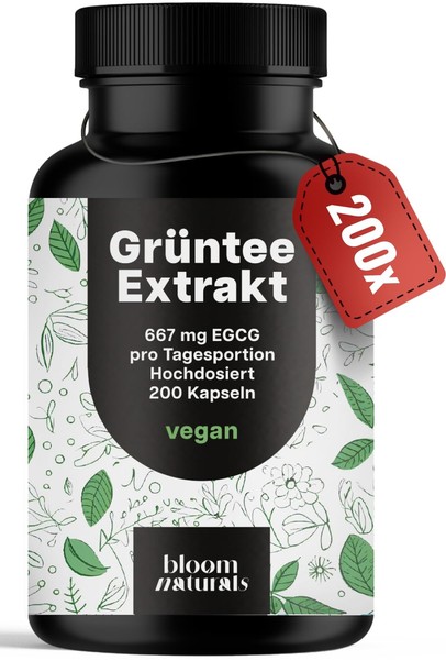 GrüNtee Extrakt - 200 Kapseln - 1333Mg Mit 667Mg Egcg - Vegan-image