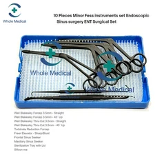 10-Piece FESS Instrument Set – Endoscopic Sinus Surgery ENT Surgical Kit