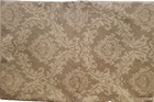 Flannel Back Vinyl Tablecloth 52"x70" Oblong DAMASK BROWN FLOWERS ON BROWN, HP