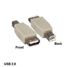 USB 2.0 Type A Female to Type B Male Adapter Printer Scanner PC Notebook HDD