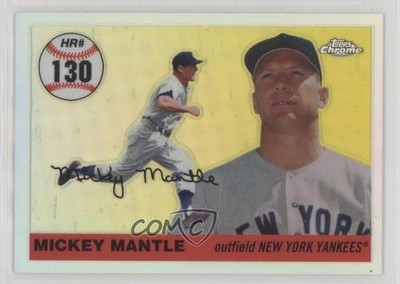 2007 Topps Chrome Home Run History Refractor /500 Mickey Mantle #MHRR130 HOF je2