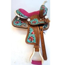 Barrel Racing Horse Saddle Leather Western Handmade Racer Equestrian Trail Tack