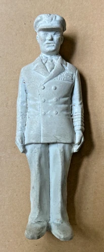 Vintage Marx 1950s Soft White Plastic 60mm US Navy Sailor Officer Figure Toy