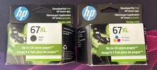 Genuine HP 67XL Black  Tri-Color Ink Cartridges Set High Yield Expired Dates