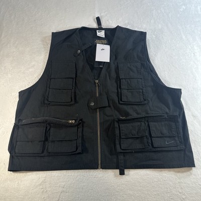 Nike Life Ultility/ Fishing Black Vest Mens Size Medium New Gilet FN3214-010