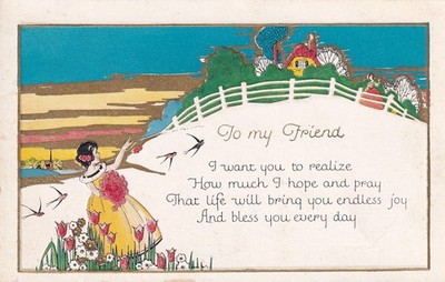 To My Friend I Want You To Realize How Much I Hope and Pray Postcard F17