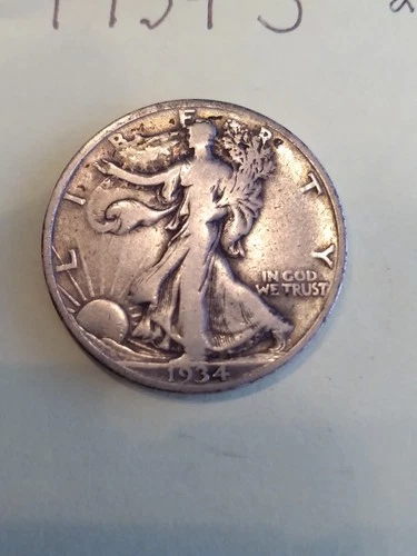 1934 S Walking Liberty Half Dollar in Good Condition