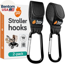 Stroller Hooks for Bags 2 Pack - Universal Stroller Clips and Hooks, Non-Slip