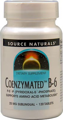 2 X Source Naturals Coenzymated� B-6 -- 25 mg - 120 Lozenges