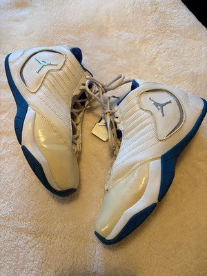 Jordan Leather B'2rue Basketballschuh weiß-silber-blau 312523-102 Y3 Gr. EUR 41