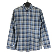 Eddie Bauer Relaxed Fit Button Down Shirt Men's Large Plaid Long Sleeve Outdoor