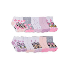 Minnie Mouse Toddler Girls Ankle Socks, 10-Pack Size:  4T-5T