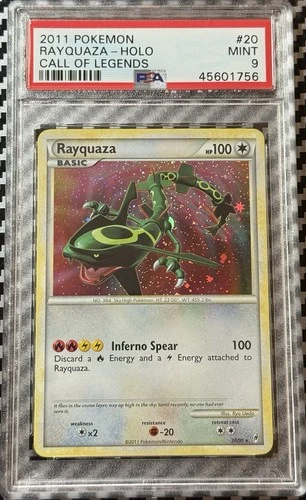 2011 Pokemon Call of Legends # 20 Rayquaza Holo PSA 9 Card MINT Trusted Seller!