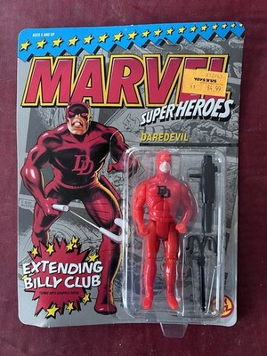 Daredevil Extending Billy Club Marvel Super Heroes 1990 Toy Biz New Card Comic