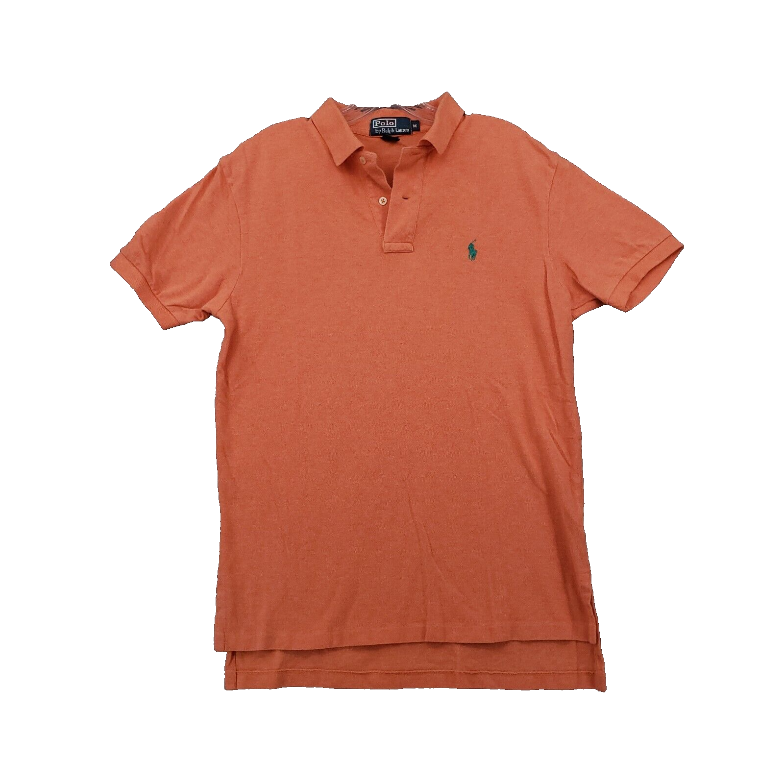 Polo Ralph Lauren camicia uomo M arancione media manica corta classica pony golf rugby