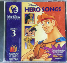 Disney's Hero Songs Volume 3 McDonalds CD, 1996 Lion King, Hercules NEW SEALED