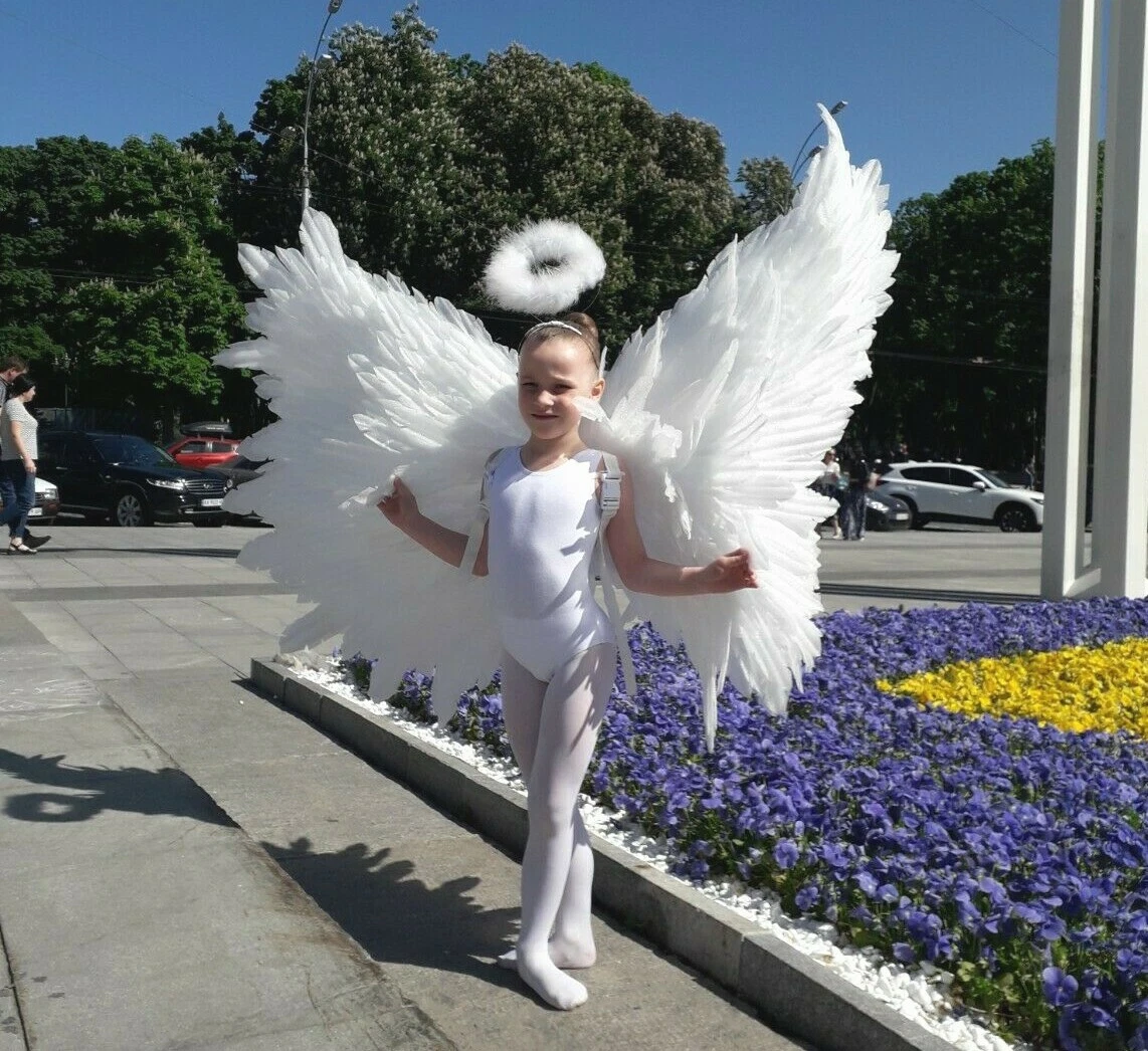 Angel wings and halo for baby costume, angel costume for girls, teenage  children