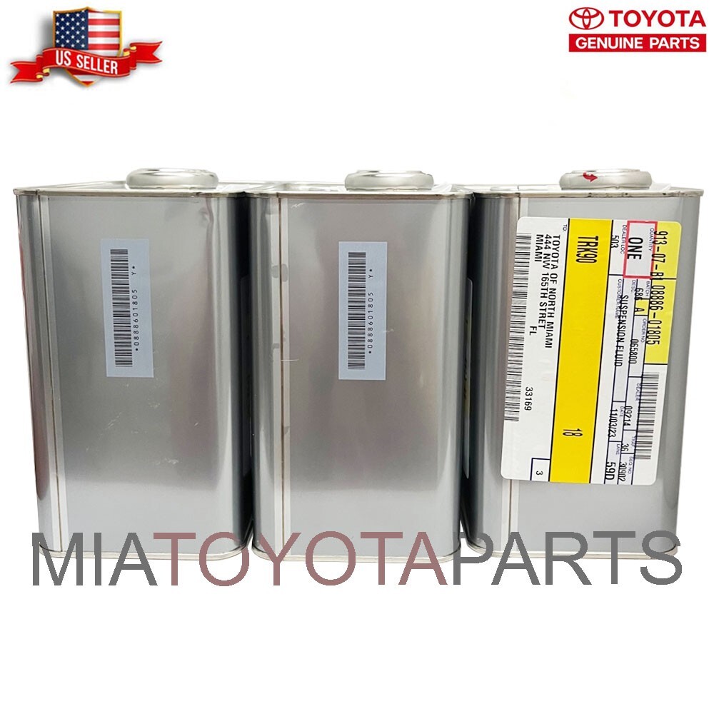 3 Pack OEM Genuine Lexus Toyota AHC Suspension Fluid 2.5 Liters 08886
