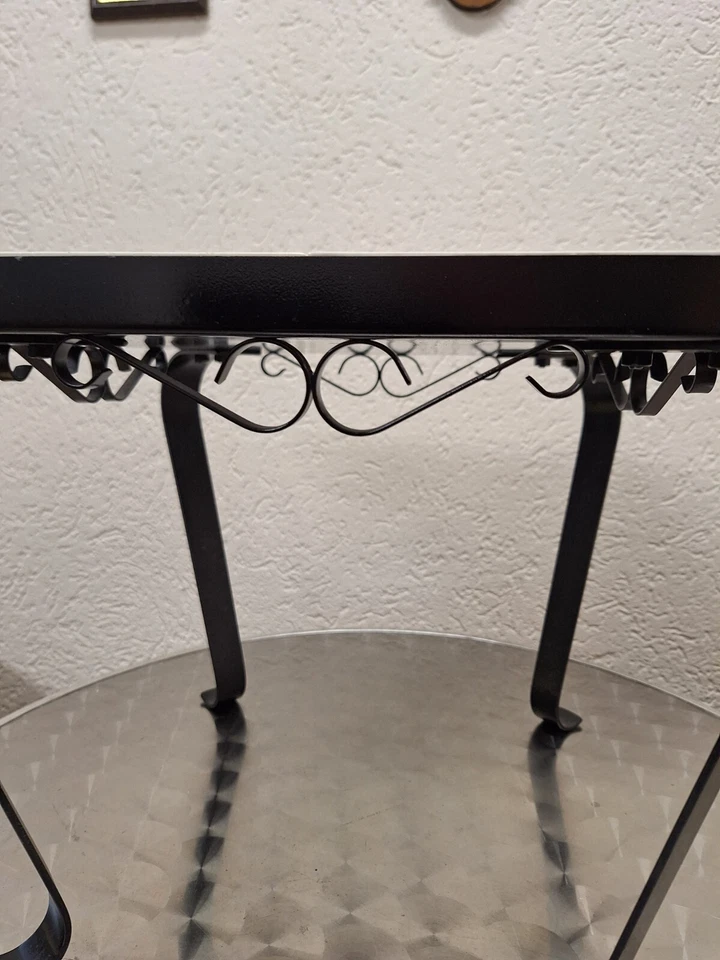 Blumenbank / Podest Metall-Fliesen, Restauriert, 30x30x34 - Bild 2 von 4