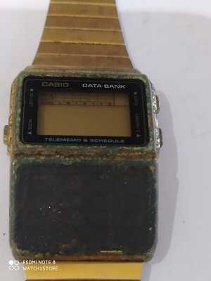 CASIO DATA BANK DBC-610 CALCULATOR MOD 676 GOLD NOT WORK FOR PARTS
