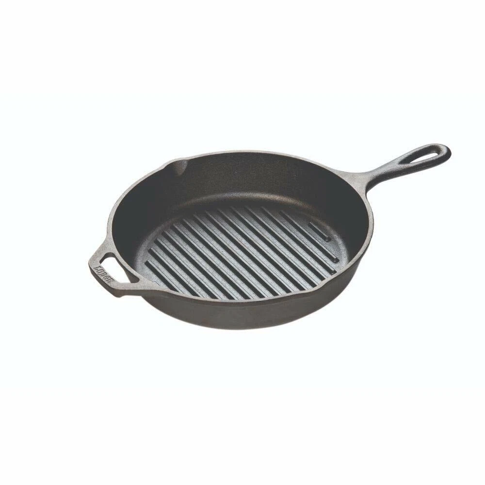 Cast Iron Grill Pan - 10.25 Inch Black