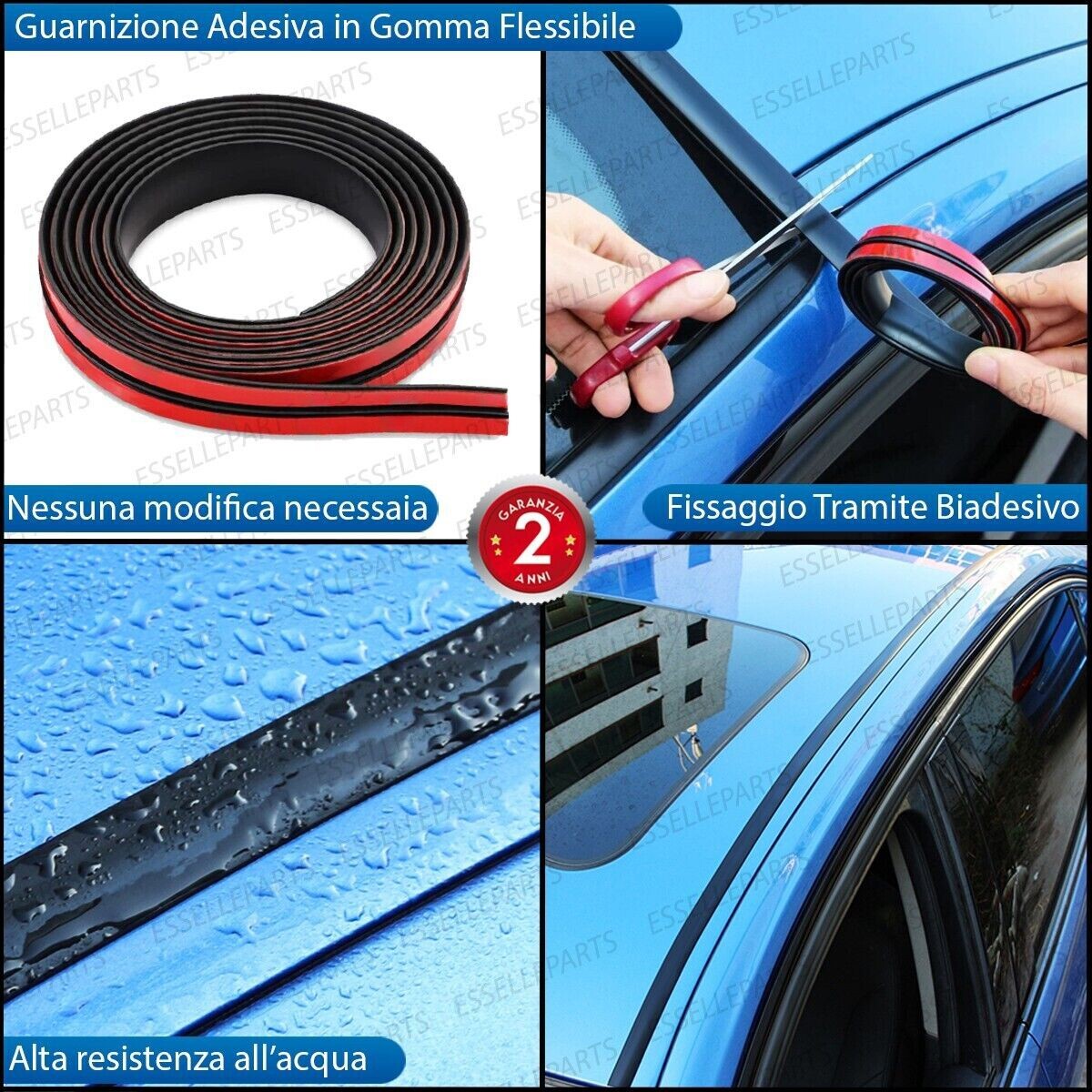 40 Guarnizioni In Gomma A Forma Di T | Diametro 5mm, Interno 3mm | Sigillanti Per Fori Cavi E Tubi | Nero - Foto 2