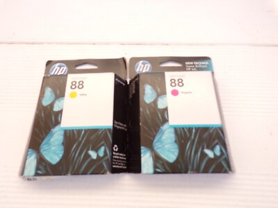 New 2 Hp Ink Cartridge For Officejet PRO k550, k5400 Yellow and Magenta