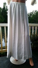 ANTIQUE 1880s-1900 VICTORIAN ROMANTIC EMBROIDERY SUMMER COTTON SKIRT Size XS