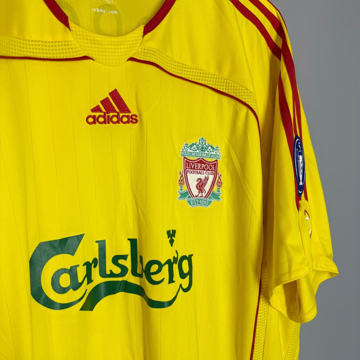 リバプール2006/08ジェラードサッカーユニフォームadidas MEN FC LIVERPOOL 2006/2008 CHAMPIONS LEAGUE SOCCER FOOTBALL SHIRT