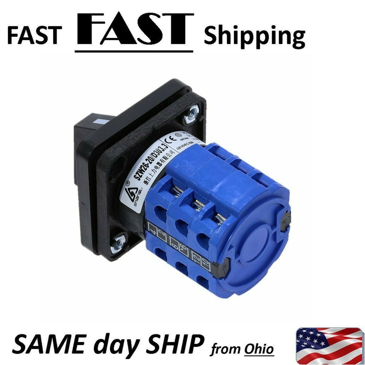 ＯＶ5023A.1661.48口21/145 3 position ROTARY CAM switch 12 pos 12 terminal changeover SW 20A