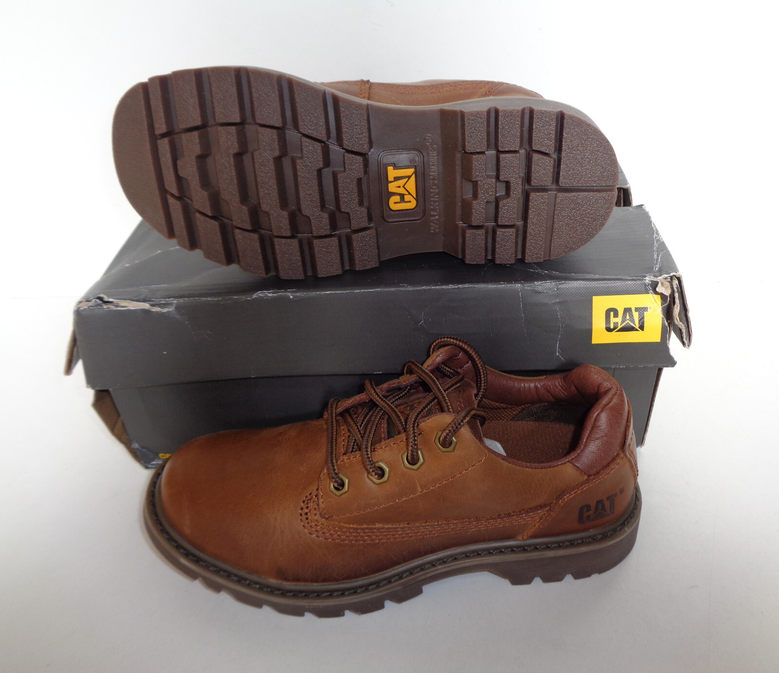 CATERPILLAR CAT Mens Leather Casual Unisex Trainers Shoes New RRP £100