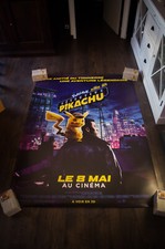 DETECTIVE PIKACHU grande locandina francese grande laminata vintage film originale 2019