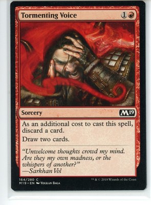 TORMENTING VOICE Core Set 2019 #164 M19(LP)(MTG)