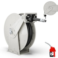 Fuel Hose Reel 3/4" x 50' Retractable Diesel Hose Reel 300 PSI Spring Driven