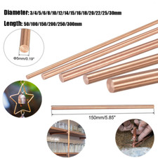 1-10pcs Dia 3-30mm T2 Red Coppers Round Rod Bar Solids Lathe Bar Cutting Tool