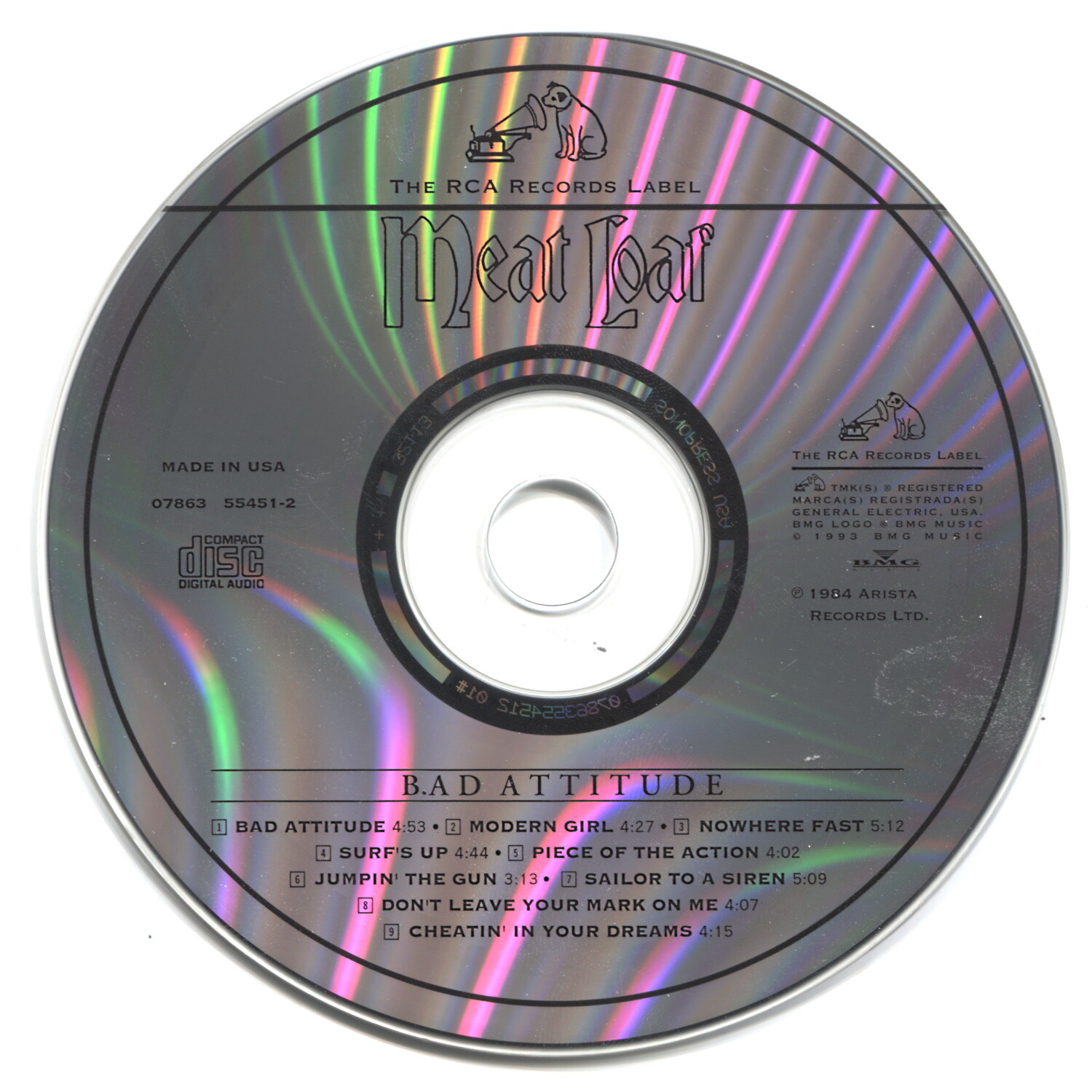 MEAT LOAF Bad Attitude CD Roger Daltrey SURF'S UP Nowhere Fast MODERN