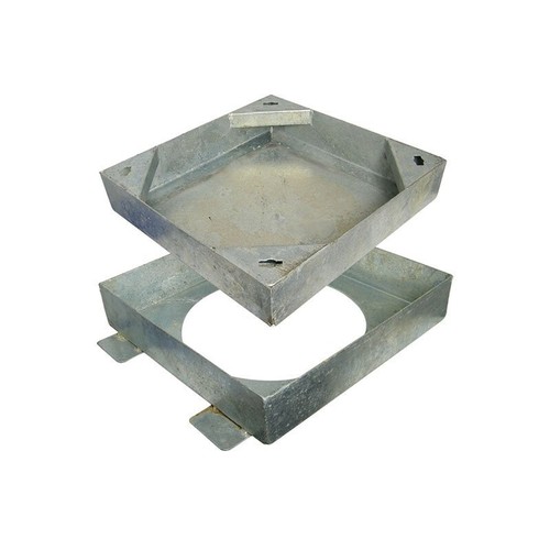 450mm FloPlast D933 Block Paving Cover Recessed Steel Manhole Square to Round - Picture 2 of 2