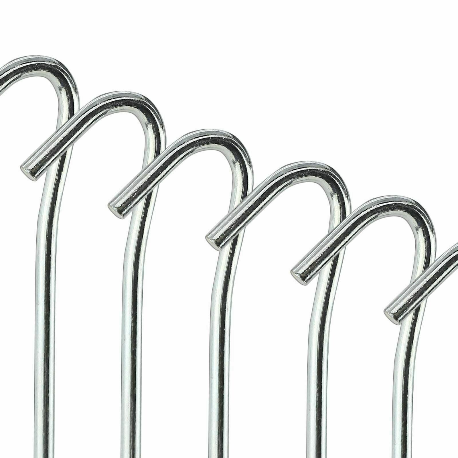 50 x Heavy Duty Galvanised Steel Tent Pegs Metal Camping Ground Sheet