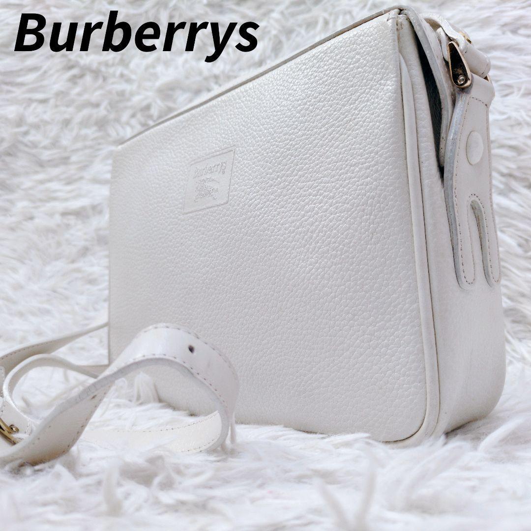 Burberry Shoulder Bag Nova Check Leather White Authentic F1114665