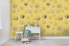 3D Cartoon Mouse Wallpaper Wall Mural Removable Self-adhesive Sticker366