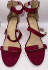 JESSICA SIMPSON PINK RED MARY JANE PUMPS SANDALS  SIZE 9.5 M $110