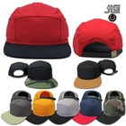 5 Panel Two Tone Biker Hat New Cap Leather Strap back Adjustable JLGUSA