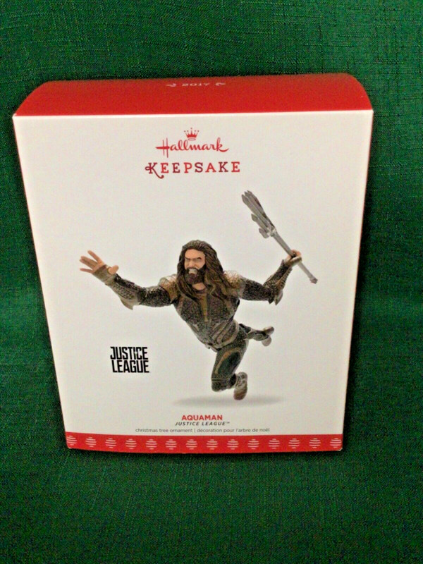 New 2017 Hallmark Christmas Ornament Jason Momoa Aquaman Justice League