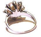 14k white gold .80ct SI1 H diamond round pearl ring 5.1g estate size 7.5 — photo 6