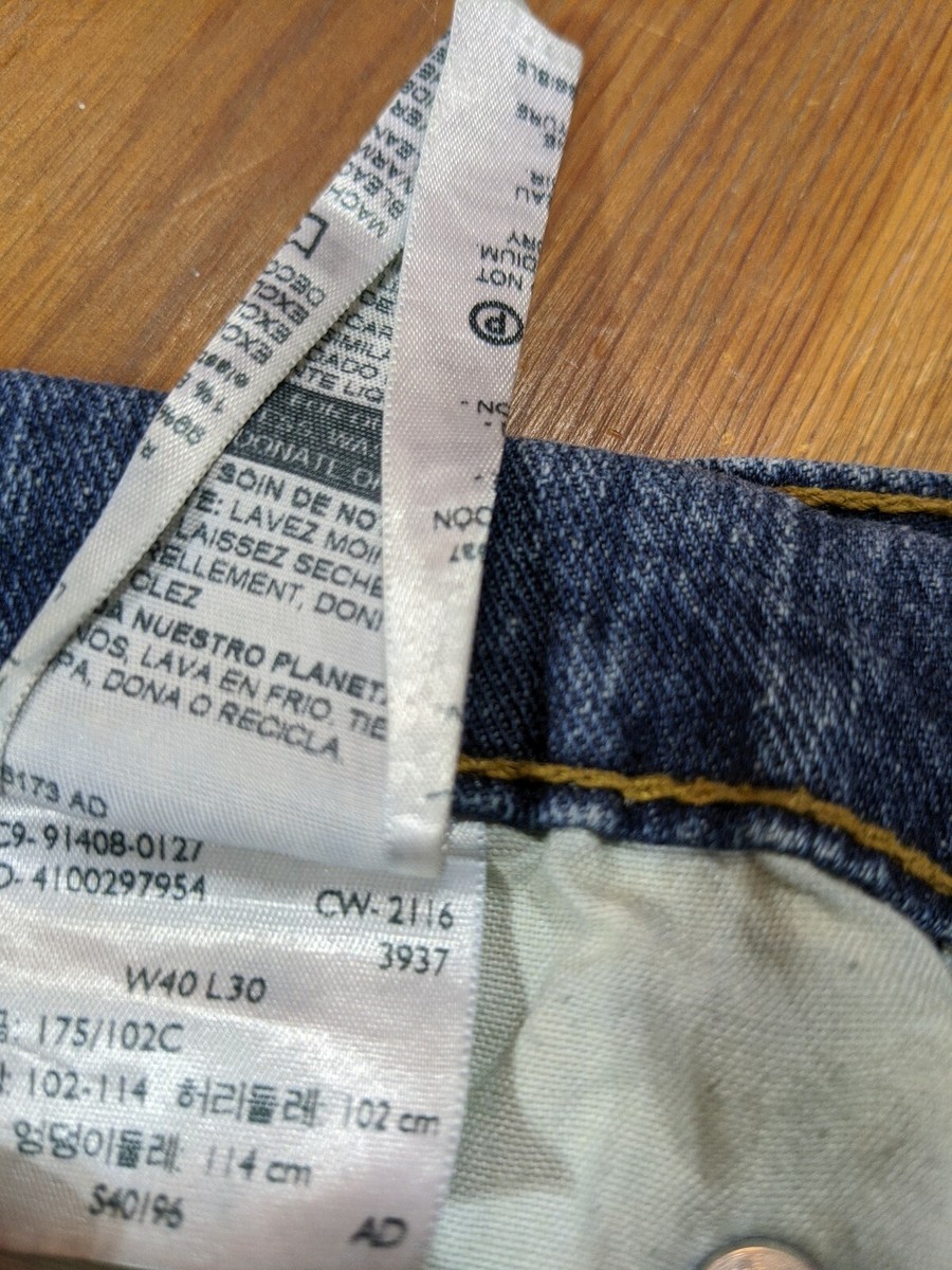 Levi Strauss Signature Blue Denim Jeans Men's 40 X 30 Relaxed